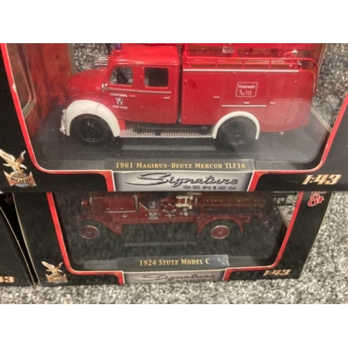 82 - Signature Series 1/43 scale vintage fire engines x4