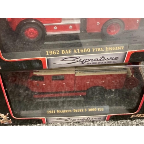 83 - Signature Series 1/43 scale vintage fire engines x4