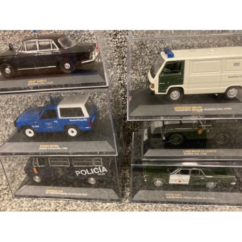 89 - IXO-Altaya Spanish 1/43 scale die cast models of police cars x 10