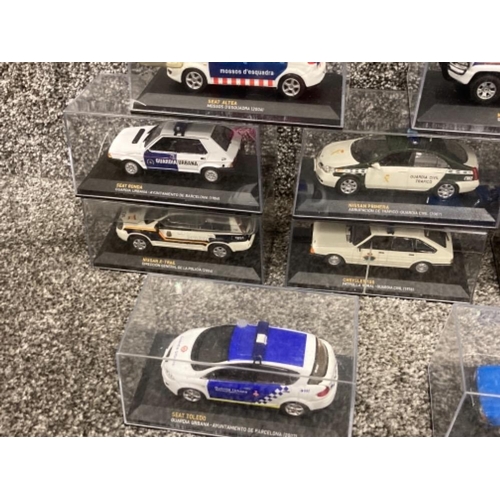 90 - IXO-Altaya Spanish 1/43 scale die cast models of police cars x10