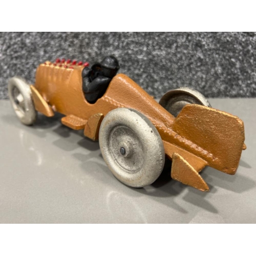 258 - Cast metal Racing car with moving pistons