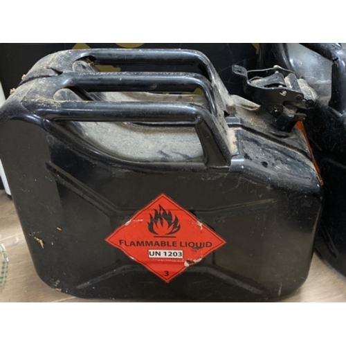 307 - 4 metal 10L Jerry cans (in black)