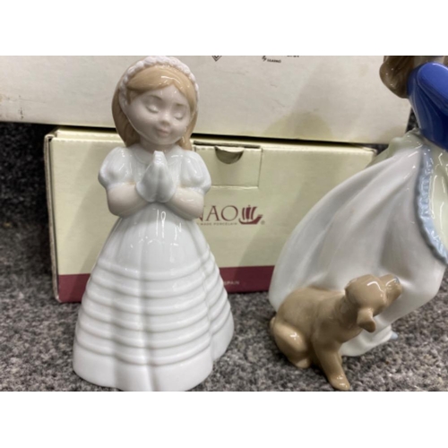 317 - Two Nao by Lladro figures including 1553 my first communion etc