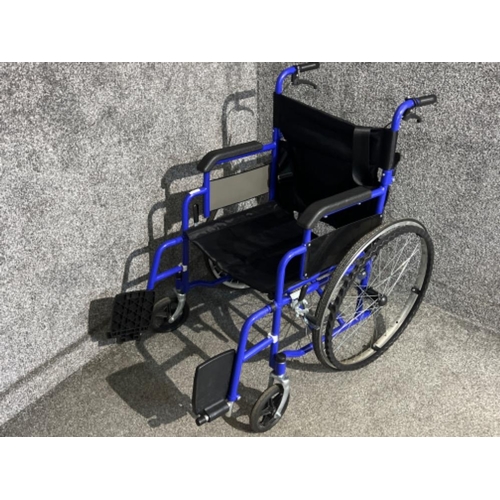 331 - Blue and black wheelchair in good condition