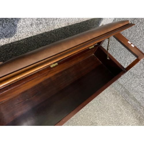 650 - Mahogany framed duet storage piano stool