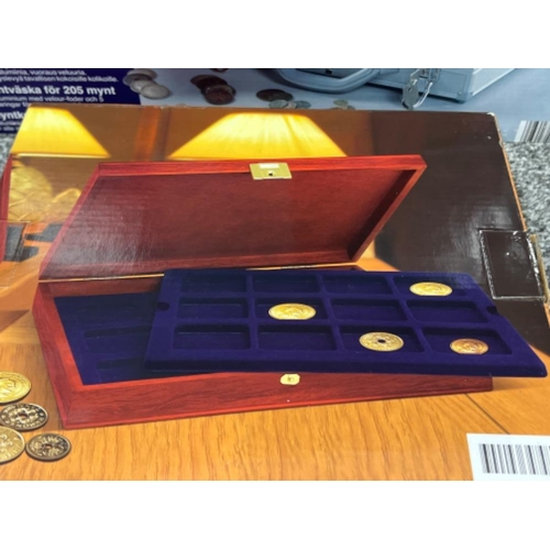 343 - 2 unused coin display cases include hard case