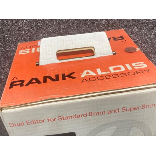 356 - Rank Aldis dual editor for standard 8mm and super 8mm reels, with original box