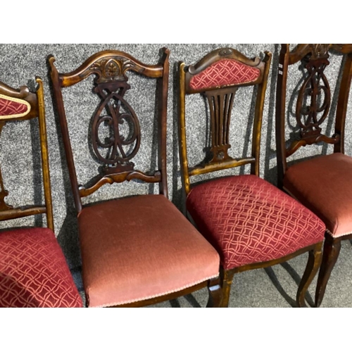 637 - Two pairs of Mahogany framed chairs