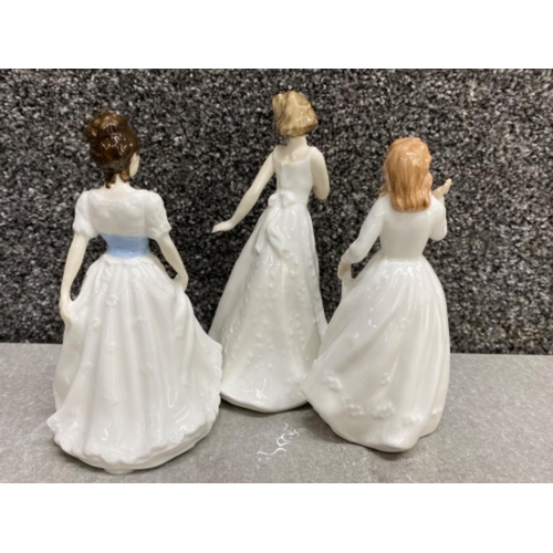 436 - 3x Royal Doulton lady figures includes HN 4117 Melody, HN 4442 Cherish & HN 3875 Joy