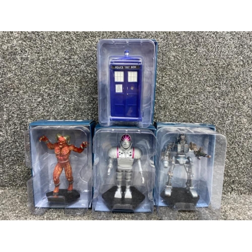 451 - 4 x large BBC Dr Who collectible figures, all still sealed as new in original boxes includes Special... 