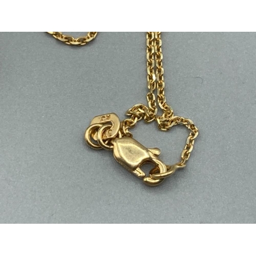 107 - Ladies 9ct yellow gold cameo studs and matching pendant on chain (23cm long) 6.5g gross