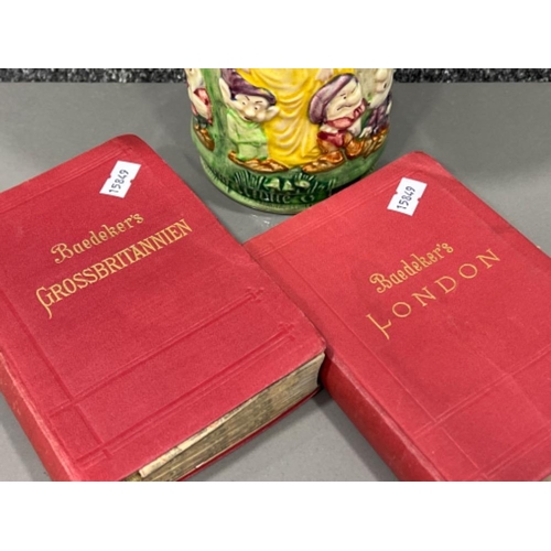 16 - Walt Disney Snow White and the 7 dwarfs musical jug and 2 German books dated 1905 & 1906