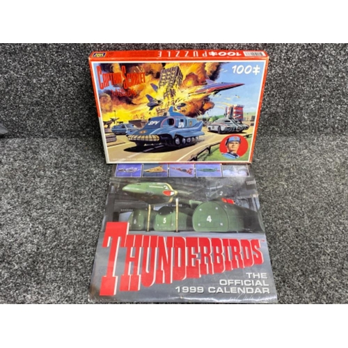 178 - Vintage Thunderbirds 100 piece jigsaw & the official 1999 thunderbird’s calendar (still sealed) both... 