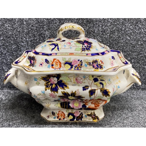 186 - Large Masons Ironstone “Mandarin” patterned twin handled lidded tureen