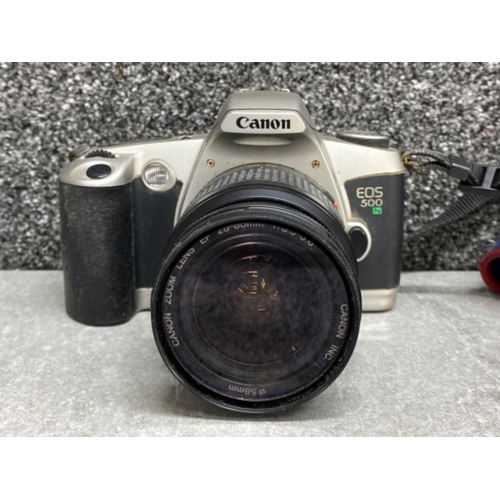 195 - Canon EOS 500N camera with strap & Canon zoom lens EF 28-80mm lens