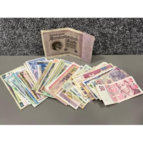 216 - Collection 80+ World mixed Banknotes