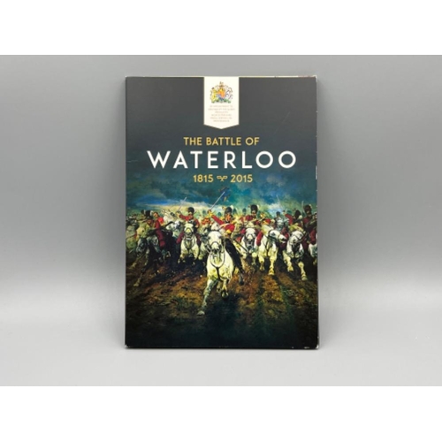 218 - Limited edition uncirculated The battle of Waterloo coin/medal set. Comprising of 5 bronze coins in ... 