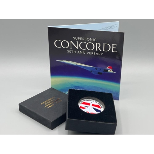 243 - Supersonic Concorde 50th anniversary 50p coin collection uncirculated