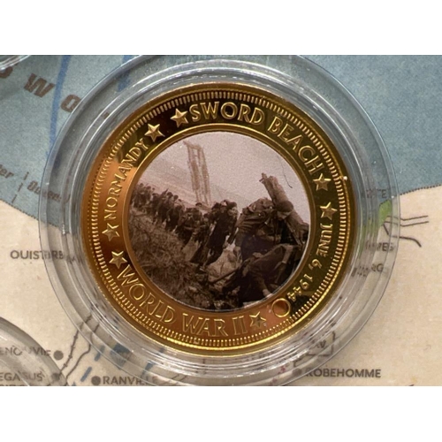 246 - The Normandy landings D-Day 75th anniversary 1944-2019 coin collection. Uncirculated