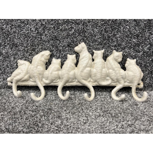 254 - Cats 6 hook key ring wall holder