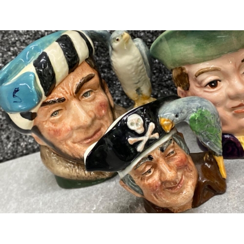 277 - Beswick character jug 1204 Mr Varden together with 3 Royal Doulton character jugs includes the falco... 