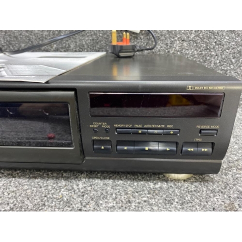 286 - Technics stereo cassette deck RS-BX501 with power lead & instruction booklet