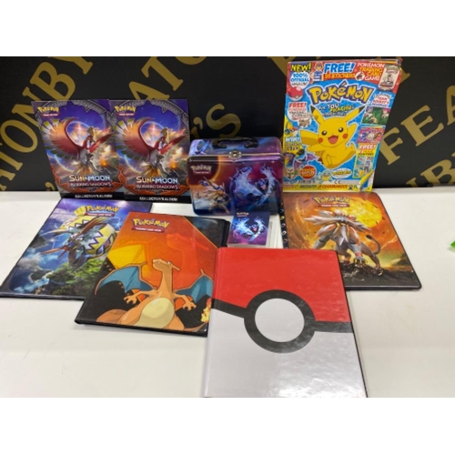 295 - A selection of Pokémon card Albums & storage tin (cards not included)