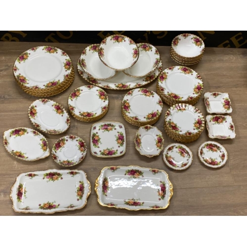 312 - 62 pieces of Royal Albert ‘old country roses’ plates - variety of types