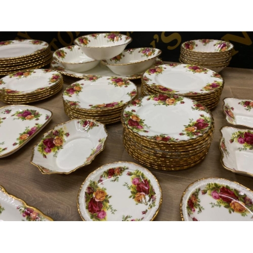 312 - 62 pieces of Royal Albert ‘old country roses’ plates - variety of types