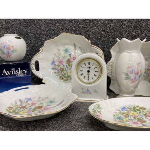 315 - Total of 11 pieces of Aynsley China includes patterns ‘wild Tudor & little sweetheart’ 4 items boxed