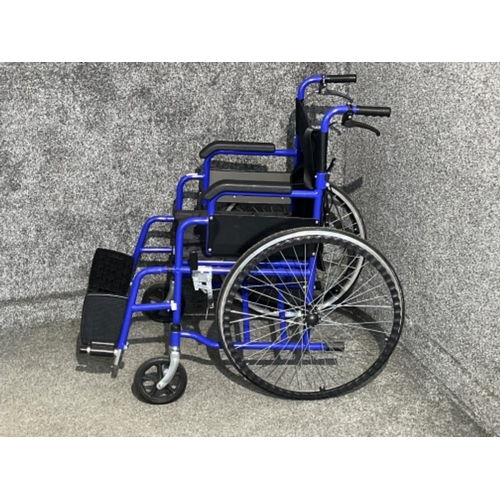 331 - Blue and black wheelchair in good condition