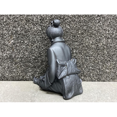 392 - Malian A.Giannelli Japanese figurine of geisha girl in alabaster resin signed & dated 1988