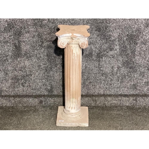 403 - Large composition Corinthian column plant stand, height 77cm