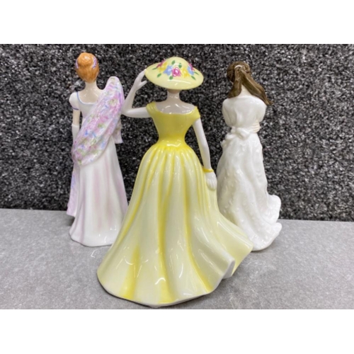 435 - 2x Royal Doulton lady figures - HN 4586 Spring time & HN 4258 Embrace also includes a Royal Grafton ... 