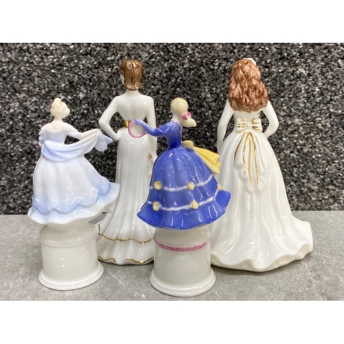 443 - 4x Coalport lady figures includes Savanna & Tiffany plus 2x others