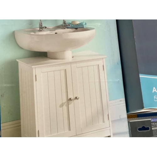 454 - Bathroom under sink cabinet by Maine together with a wickes trade bath shower mixer & Antoinette 5 w... 