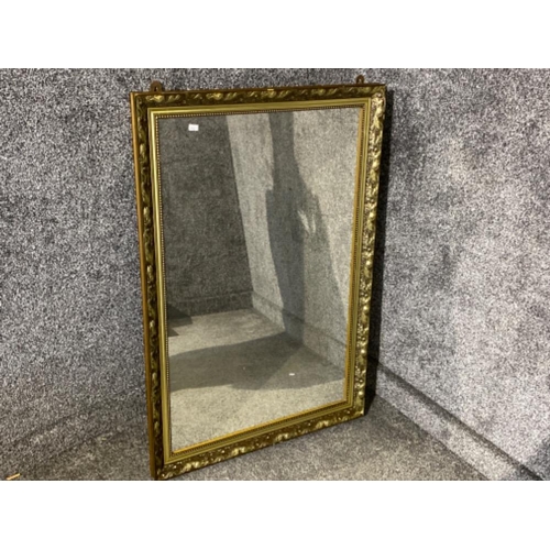 469 - Large rectangular shaped gilt framed mirror - 66x99cm