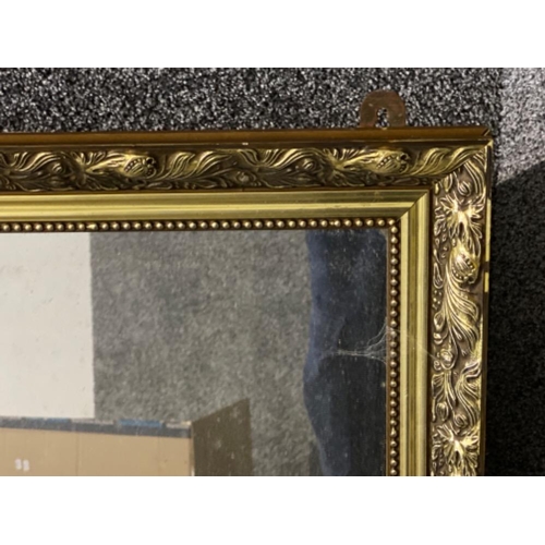 469 - Large rectangular shaped gilt framed mirror - 66x99cm