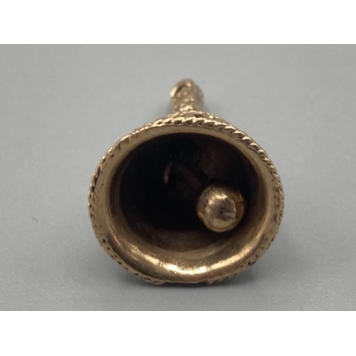 482 - 9ct gold campanologist bell 6.7g