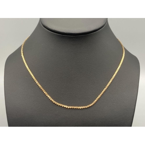 488 - 9ct gold fancy link chain 4.5g 43cm long