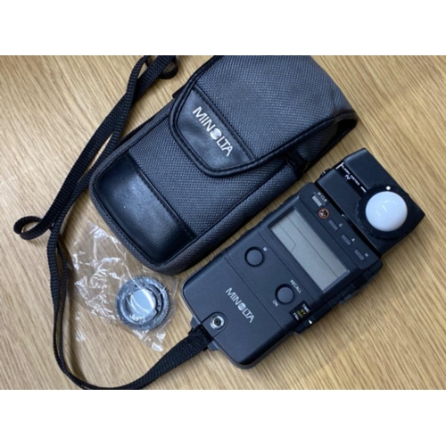 537 - Minolta Flash Meter IV S/N:97311190 excellent condition carrying strap & porch