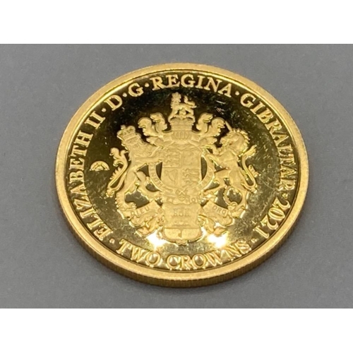 541 - Solid 9ct gold 2021 two crowns Seven Signatories of the Irish Proclamation coin 8.1g