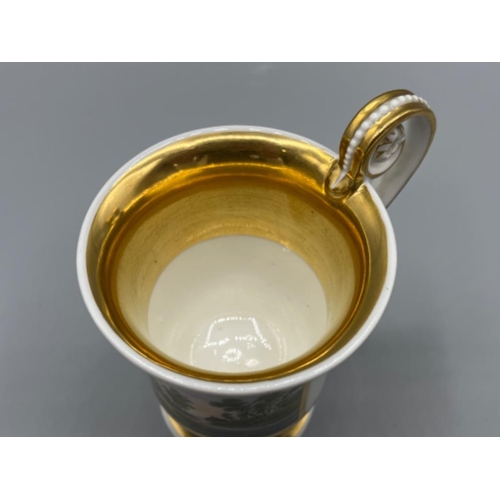 6 - Stunning CUP AND SAUCER, porcelain, KPM 18244-1847 eagle mark Königliche Porzellan-Manufaktur Berlin... 