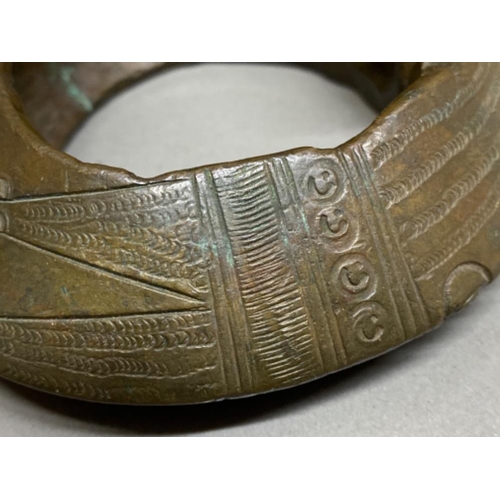 609 - Antique bronze Nigerian slave Bracelet