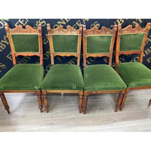 620 - Set of 4 mahogany framed antique dining chairs