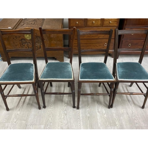 627 - Set of 4 mahogany framed 1920s Bedroom chairs