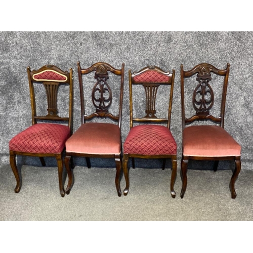 637 - Two pairs of Mahogany framed chairs