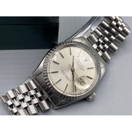 100 - Rolex Gents Stainless Steel Datejust 1983 with original Box, Papers & extra link, Good Working Order