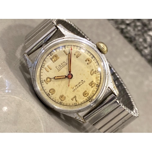 13 - Extremely rare “Libyan” 1950s military Swiss wristwatch in good working order