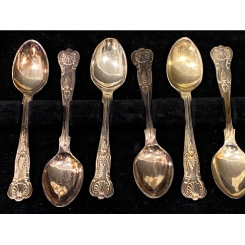 22 - Vintage “Mappin & Webb” silver spoon set in original fitted case